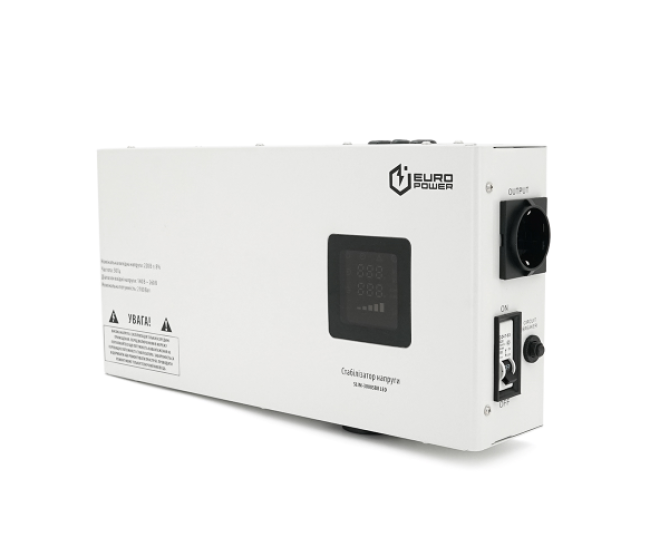 Стабилизатор напряжения релейный настенного монтажа Europower SLIM-3000SBR LED, 3000VA 2700W, 140-270Vac