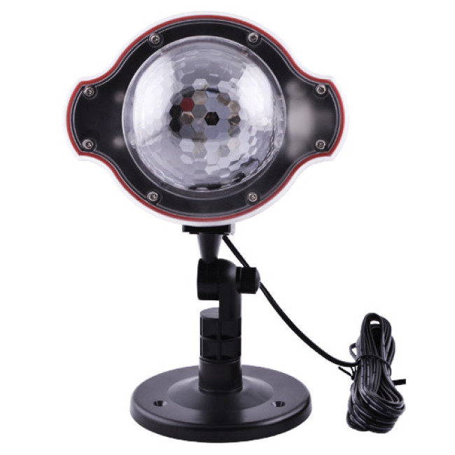 Світлодіодний лазерний проектор Star Shower Snow 809-white, будинок + вулиця, 2 кронштейни, Waterproof