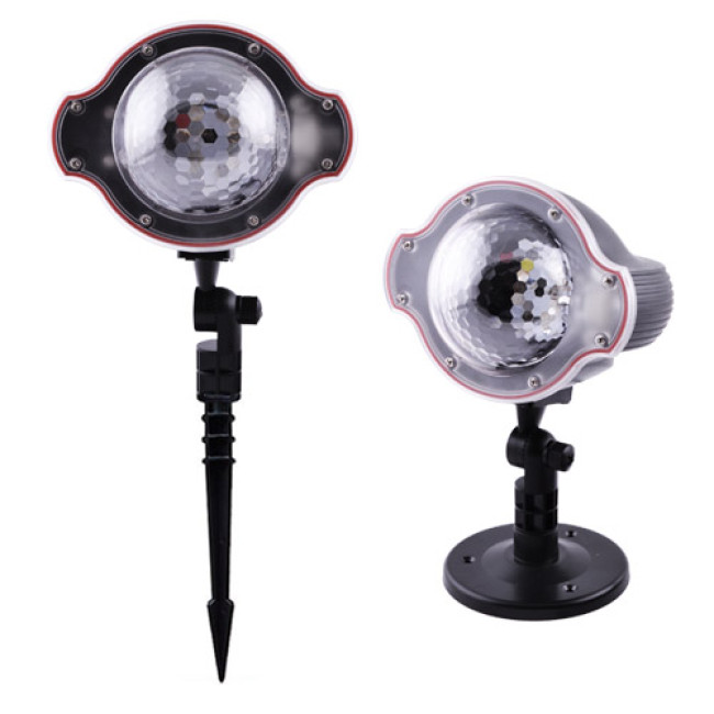 Світлодіодний лазерний проектор Star Shower Snow 809-white, будинок + вулиця, 2 кронштейни, Waterproof