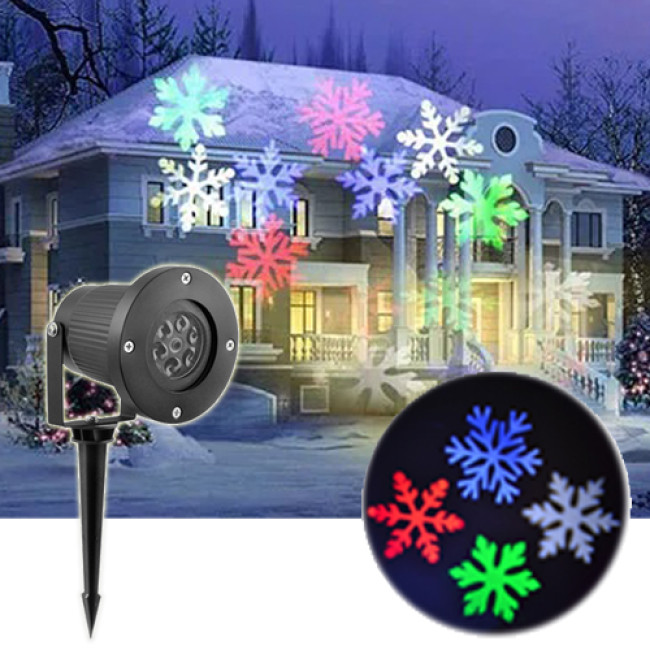 Світлодіодний лазерний проектор 326-1, будинок + вулиця, 2 кронштейни, Waterproof