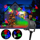 Світлодіодний лазерний проектор 326-2, 12 зображень, будинок+вулиця, 2 кронштейни, Waterproof