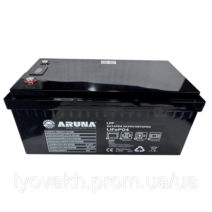 Батарея аккумуляторная LFP100-12,8BD (1280Wh, BMS, LCD) ”ARUNA”