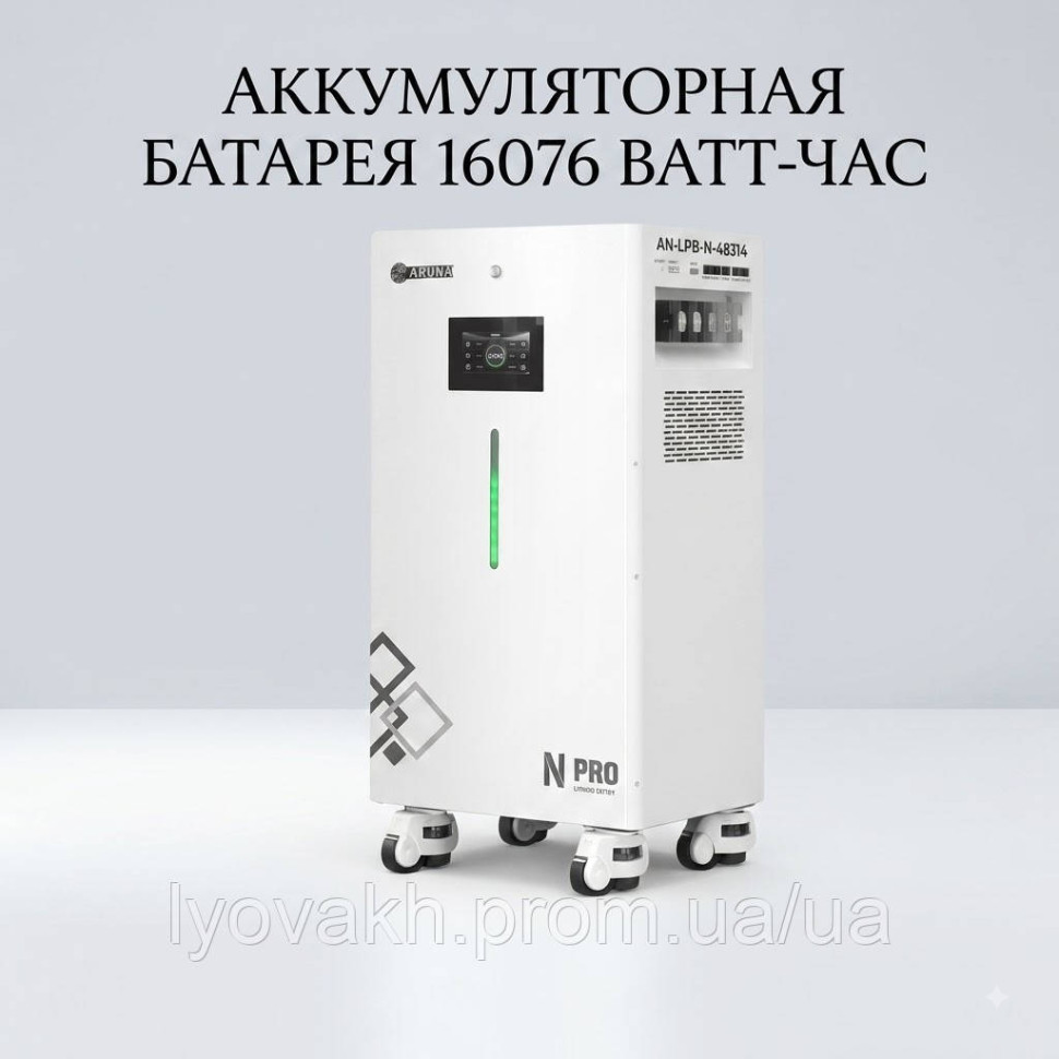 Батарея аккумуляторная AN-LPB-N-48314,  вик. N-PRO (51,2-314, 16076Wh, BMS) ”ARUNA”